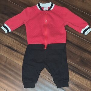 Red and Black Baby Jumpsuit